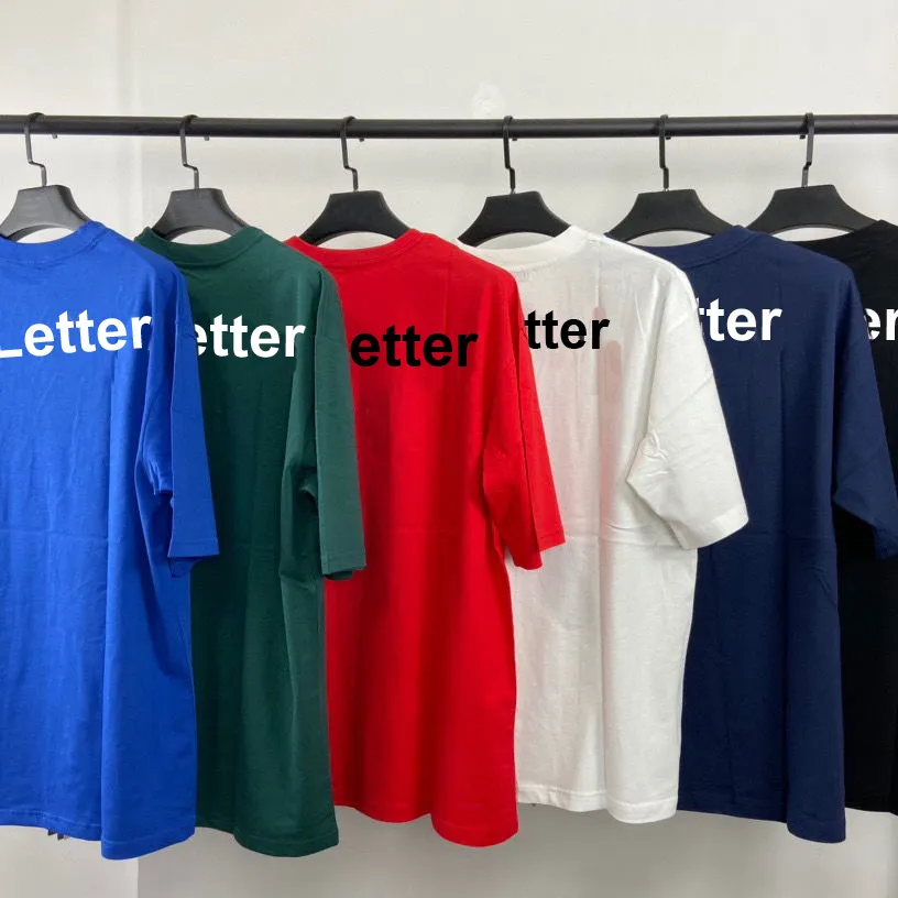 22ss zomer heren ontwerpers halslijn bedrukt letters T-shirts t-shirts mode casual paren korte mouwen Tee comfortabele crew hals mannen vrouwen t-shirts B3L2315