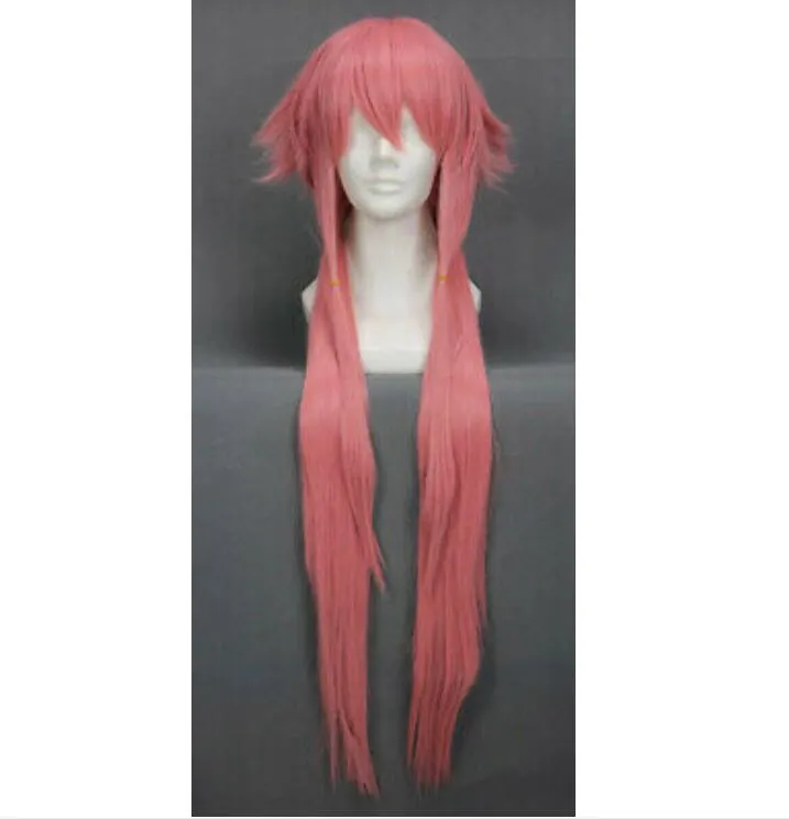 Longa peruca rosa 80cm, cosplay o futuro diário gasai yuno