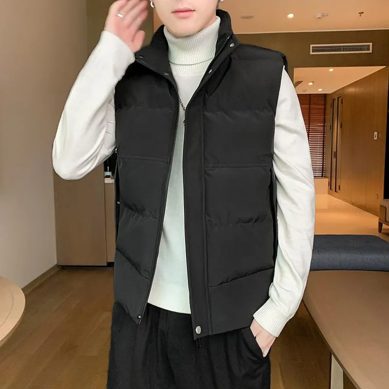 Mens Jacket Without Sleeves New Autumn Winter Warm Sleeveless Jacket  Waistcoat Mens Vest Fashion Casual Coats Mens Work Clothes From Primali,  $44.15