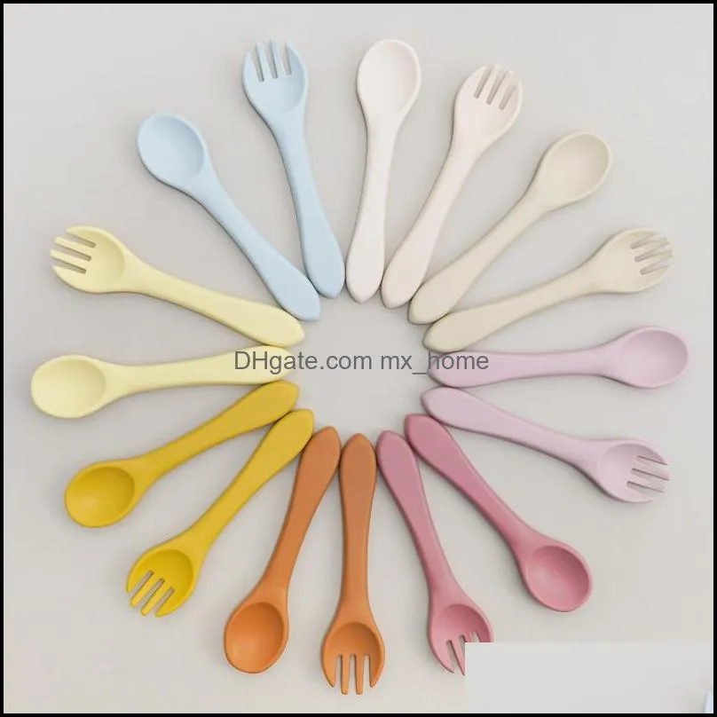 New Born Baby Products Not Fragile Preschool Investment Pastel Baby Walkers Biting Oral Care Naughty Spoon Fork