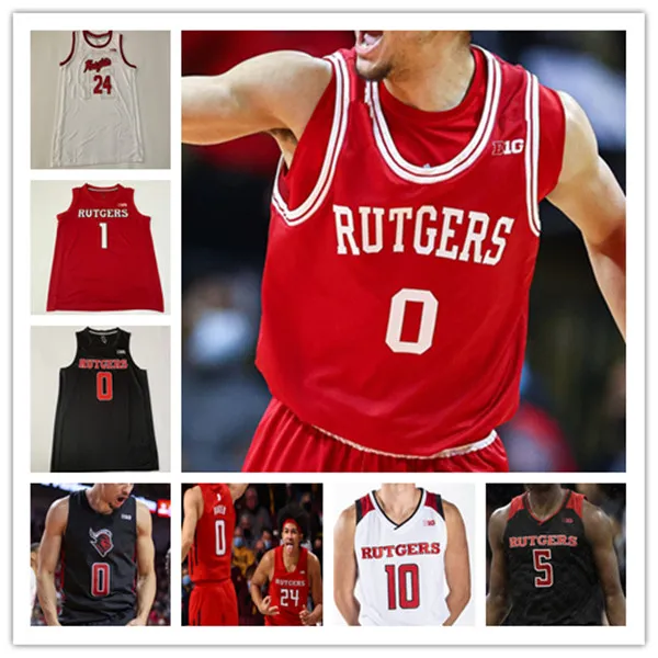Custom Basketball Rutgers Scarlet Knights Jerseys Mawot Mag Ron Harper