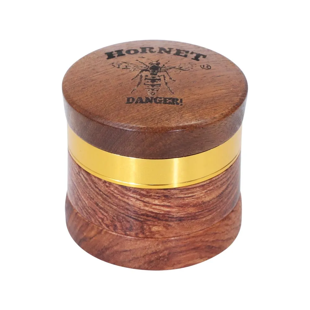 Rosewood Rökning Trä Tobak Herb Grinder Flygplan Aluminium Skarpa Diamant Tänder Handgjorda Trä Kross Rök Handrör Tillbehör