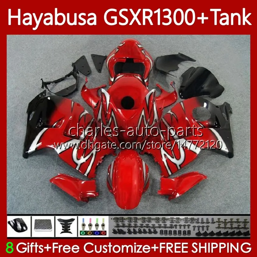 Hayabusa GSXR用OEMボディ+タンクGSXR 1300CC GSXR-1300 1300 CC 1996 2007 74NO.51 GSX-R1300 GSXR1300 96 97 98 99 00 01 GSX R1300 02 03 04 05 06 06 05 05 06 07フェアリングキット光沢のある赤