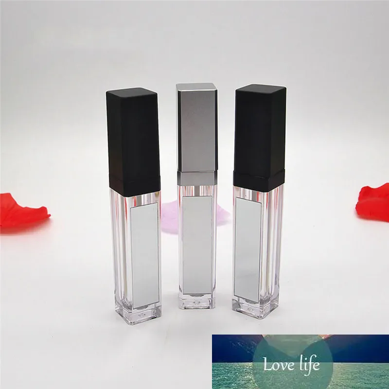 NEW 7ml Empty DIY Lip Gloss Bottle Silver Square Lip Gloss Tube with LED Light Mirror Labial Glair Bottle Empty Bottle