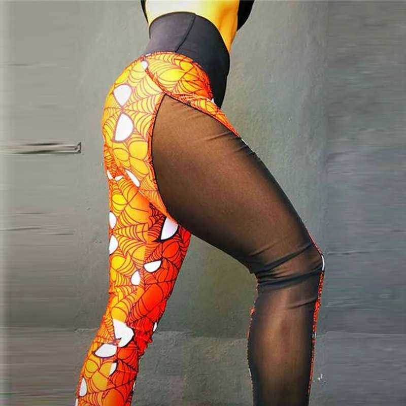 Super Hero Print Women Push Up Yoga Pants Sexy Mesh Patchwork High Waist  Fitness Leggings Breathable Dry Quick Running Tights H1221 From Mengyang10,  $12.93
