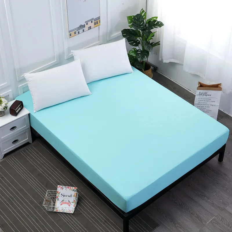 New-Coming-Solid-Fitted-Sheet-On-Elastic-Band-Mattress-Cover-with-Elastic-Rubber-Band-Printed-Bed (3)