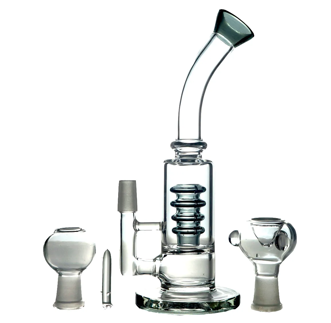 Dropshipping 10 Black Glass Bong Set With Tire Filter 2020 New Design