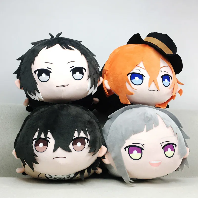 Anime Bungou Dogs Dogs Dazai Atsushi Chuuya Ryunosuke Cosplay Linda Peluche Dango Mascota Muñecas Juguete Tiro Almohada Puppet Gift Gift Q1106