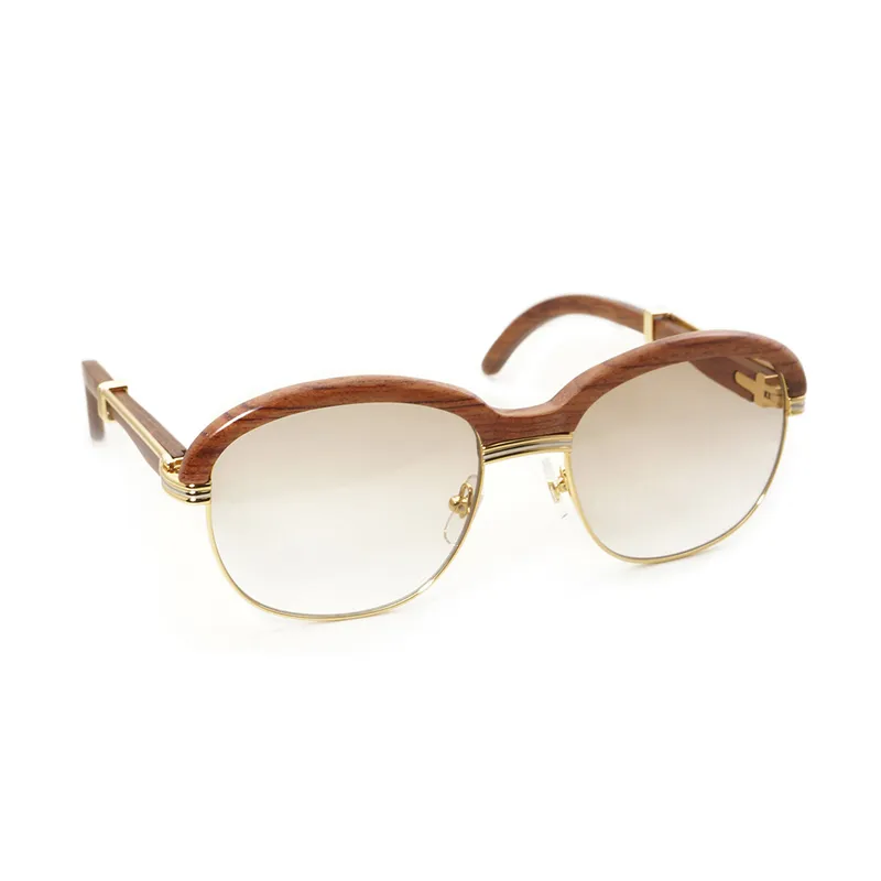 Luxe Hout Warp Mannen Shad Zonnebril Vrouwen Heldere Glazen Frame Lunettes Gafas Retro Stijl Brillen Bril 16