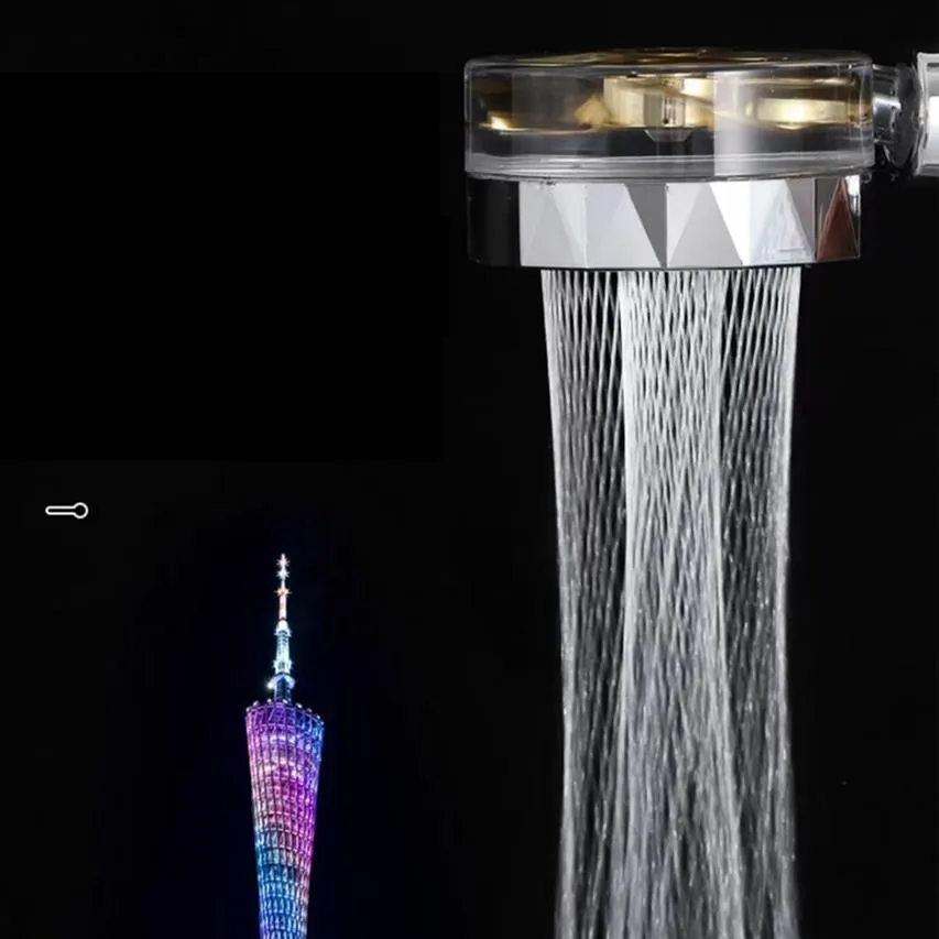 Xiaoman Taille Turbo Dusche Handset Duschen Duschkopf Drucklüfterflügel Wasserstopp A35