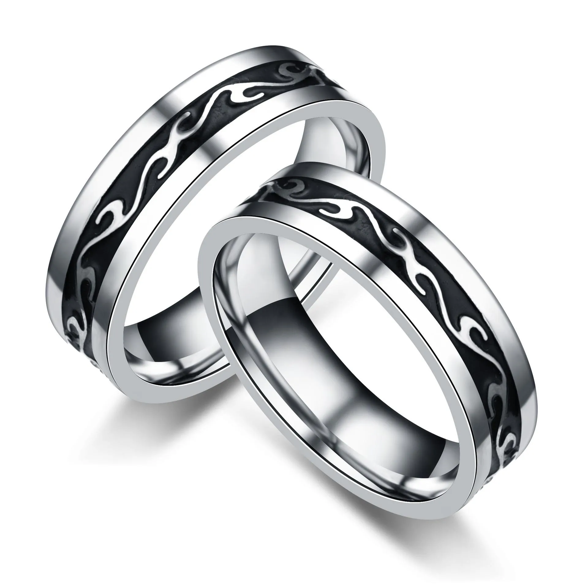 Dragon Band Rings Rvs Black voor Mannen Damesmode Sieraden Gift Will en Sandy Drop Ship