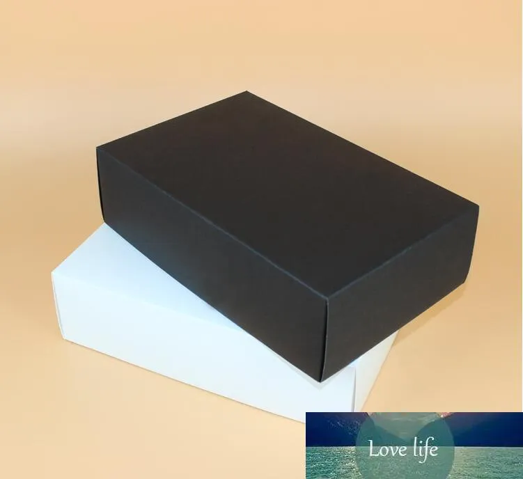Boîte d'emballage en carton noir de haute qualité Emballage cadeau noir avec couvercle 28 * 18 * 8cm Grand Carton blanc Boîtes à bijoux à bricoler soi-même