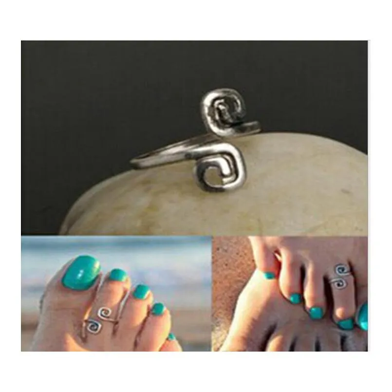 Beach Fashion Show Retro Style Luck 8 Ord Toe Ring Foot Ring Partihandel Frakt X3Inm SLPTF