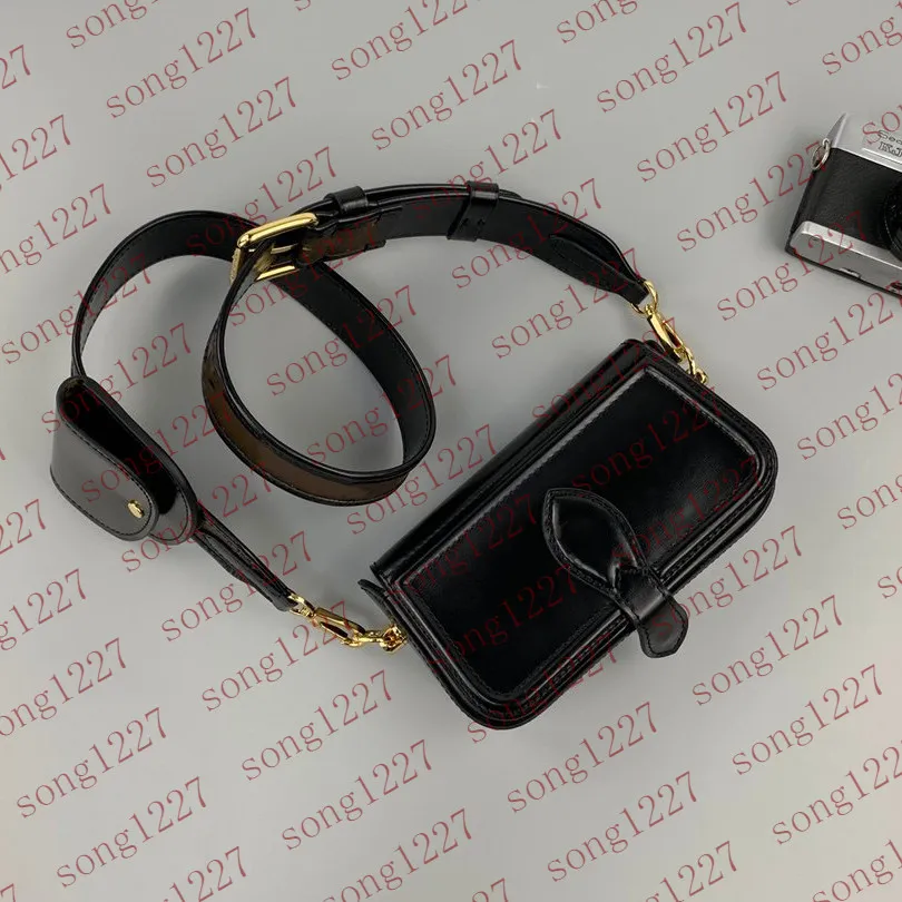 Mode dames sacs 841 couleur pure compact sac à bandoulière incliné noir avec une bandoulière est simple et décontracté taille 17*10*4.5