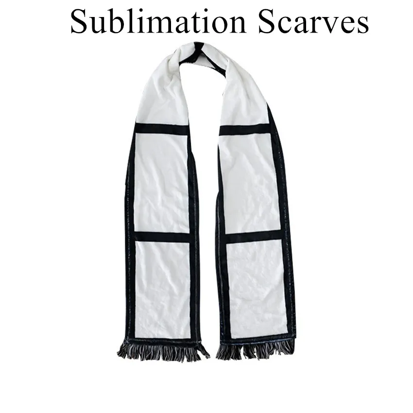 Szaliki Sublimacji Jednoustnione Szalik Dla Sublimacji Thermal Transfer Ręcznik Hurtownie Sublimacja Puste Blanki Panles Scarf Z Tassels A02