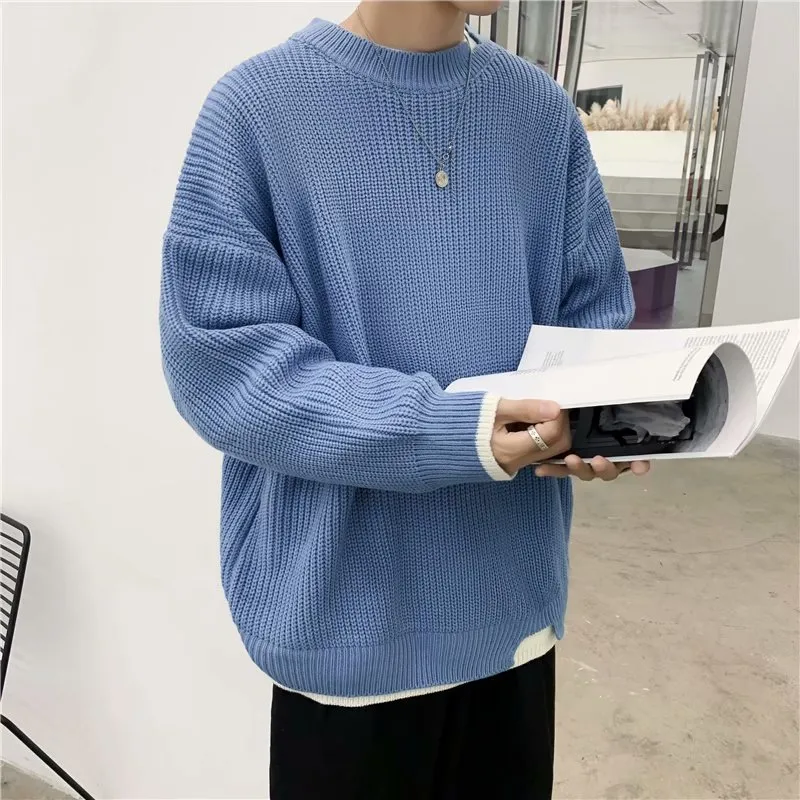 Maglioni da uomo Maglioni Uomo Pullover Oversize Oversize Oversize All Match Caldo Maglione lavorato a maglia Casual Casual Fashion Split Accogliente