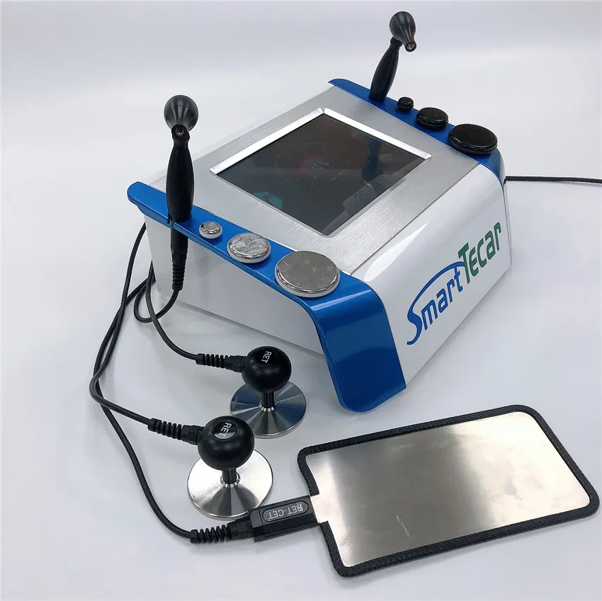 Home use physical Tecar diathermy physiotherapy RF machine for low back pain and sport injury