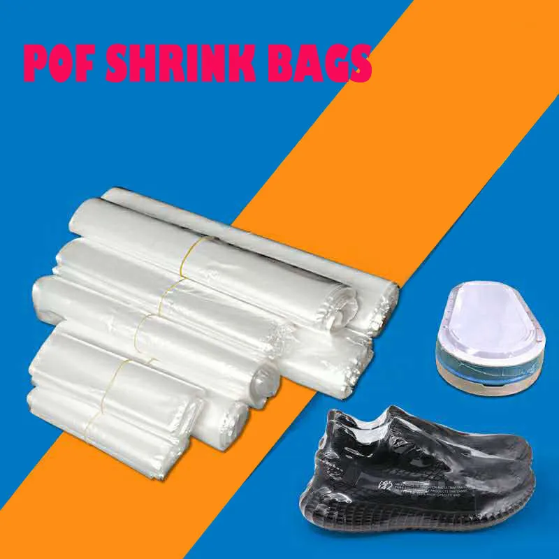 100pcs/Lot Transparent POF Heat Shrink Bags for Cosmetic Crafts Packaging Membrane Shrinkable Plastic Film Package Supplies Big size Bag