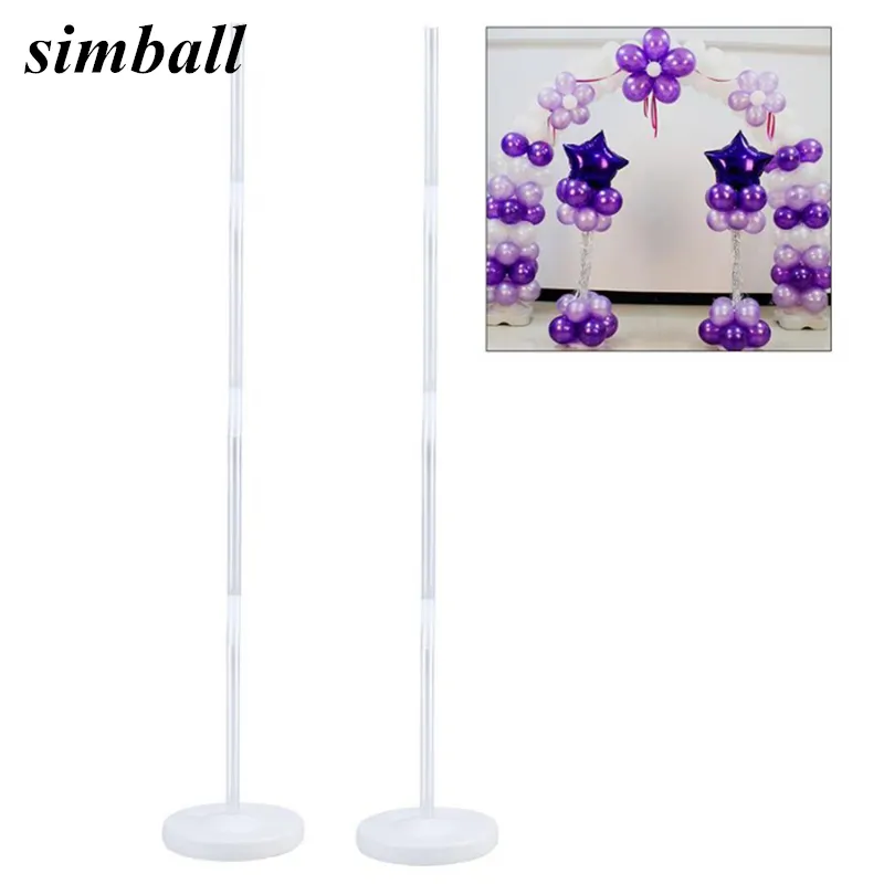 2 set Balloon Column Base Stand Kits Arch Stand with Frame Base and Pole for Wedding Birthday Festival Party Decoration Supplies 1027