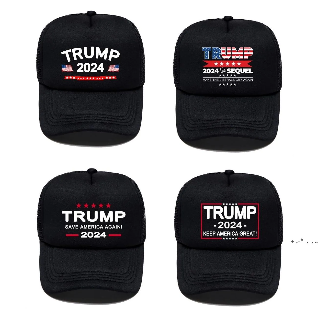 Donald Trump 2024 Gorras de béisbol Hombres Gorra de hip hop Malla transpirable Sombreros para el sol ZZB14406