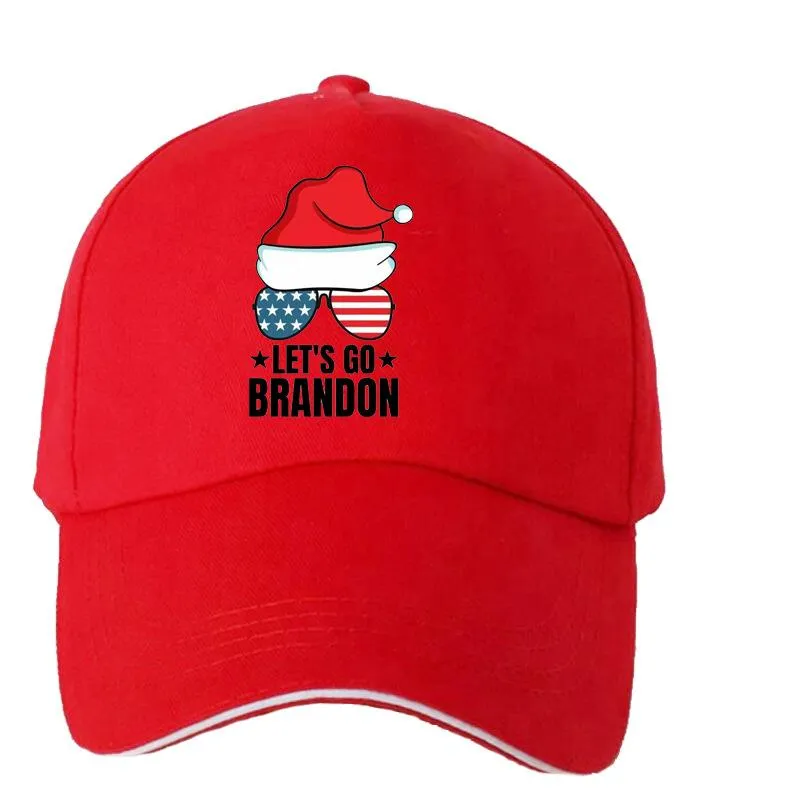 LET`S GO BRANDON Red Baseball Cap Dome Printed Sun Cotton Hat 2024 Presidential Election Hat Adults Universal