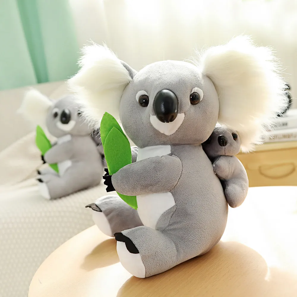 30 cm Güzel Koala Bear Anne ve Oğlu Peluş Oyuncaklar Bebek Dolması Hayvanlar Bebekler Çocuklar Kız Erkek Çocuk Doğum Günü Noel Hediyesi