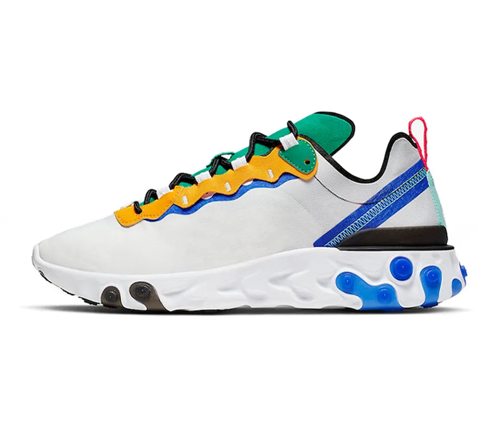 React Element 87 Grey On Running Shoes Anthracite Solar Red Triple