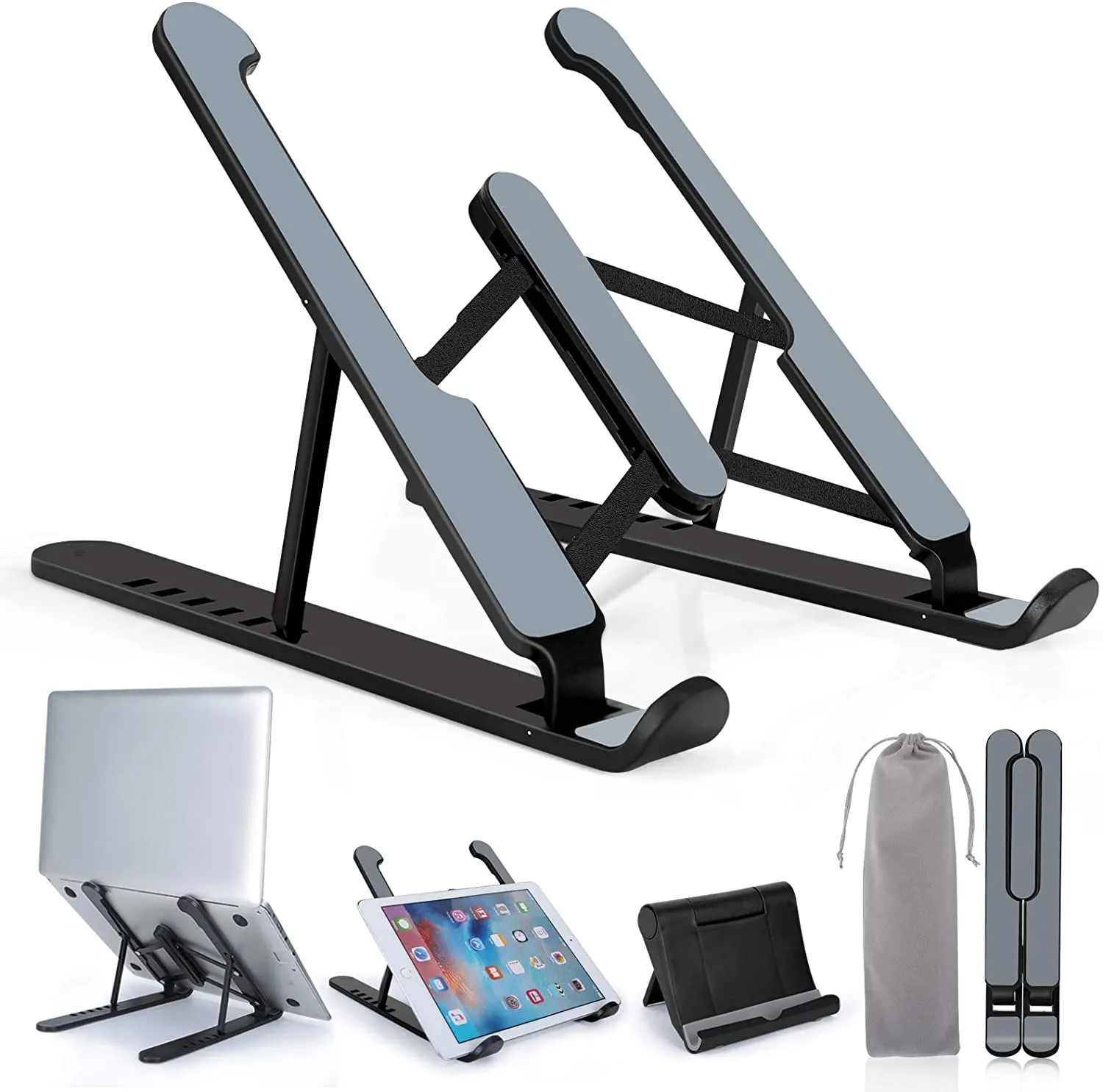 Draagbare Laptop Stand, Verstelbare Laptophouder Riser Computer Stand voor Bureau Notebook Stand Mount