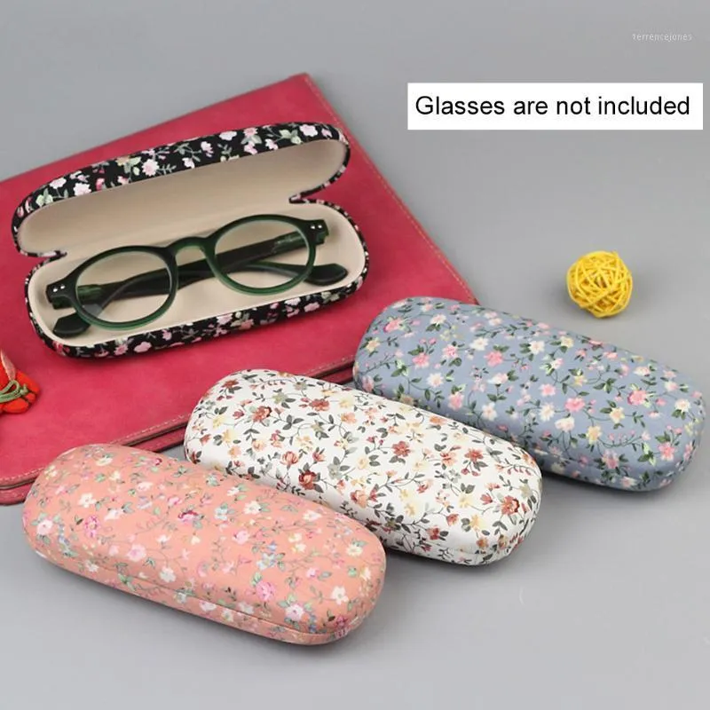 Rectangle Dustproof Anti Scratch Storage Box Floral Printed Protective Sunglasses Cotton Linen Eyeglass Case Soft Liner Protable1