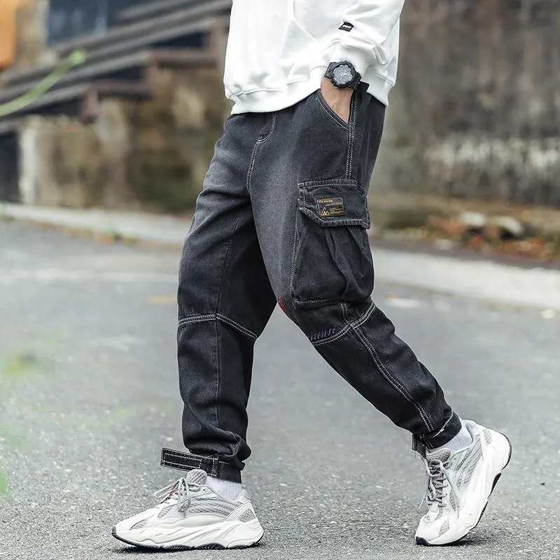 Bobson Japanese Men's Basic Denim Cargo Pants for Men Trendy Fashion H –  Bobson ボブソン