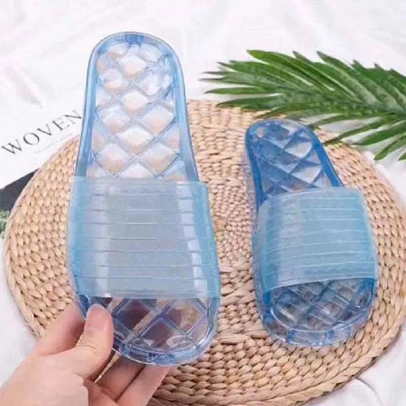 2021 sell well Fashion men Women Transparent slippers Sandals slides Summer Flats Sexy sandals Flats Shoes Ladies Beach shoes By shoe02 01