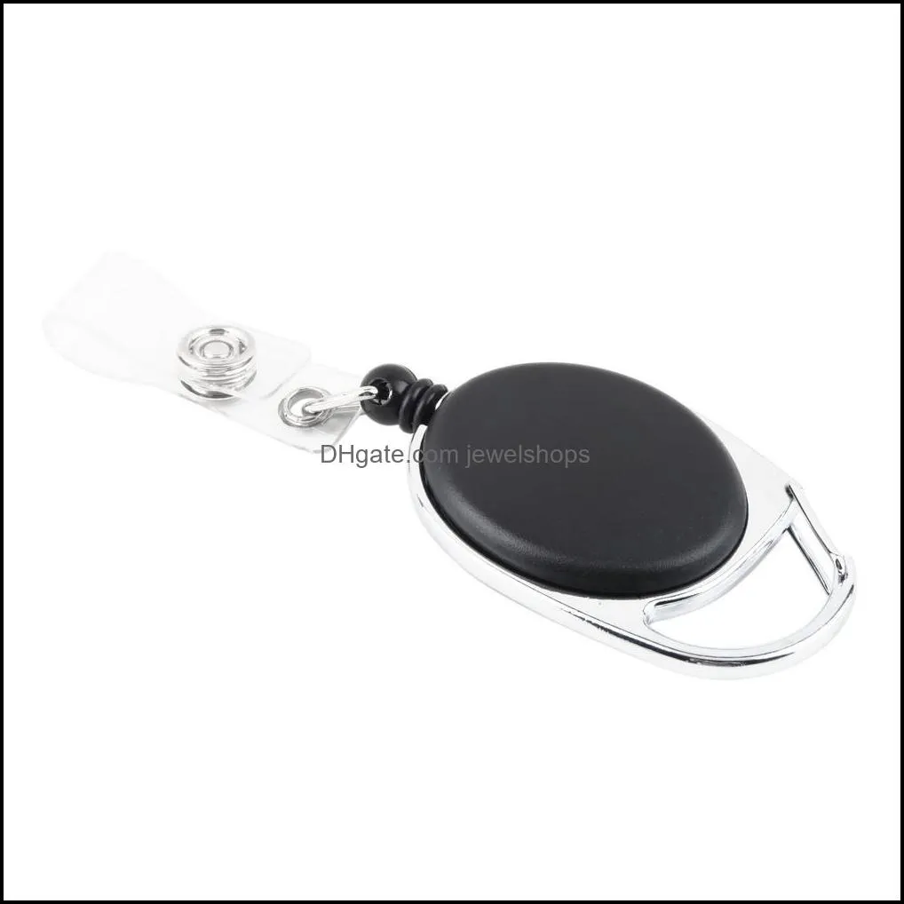 Schlüsselanhänger Mode-Accessoires Retractable Pl Schlüsselanhänger Kette Reel Id Lanyard Namensschild Karte Abzeichenhalter Rückstoß Gürtelclip Klassischer Schlüsselbund Dro