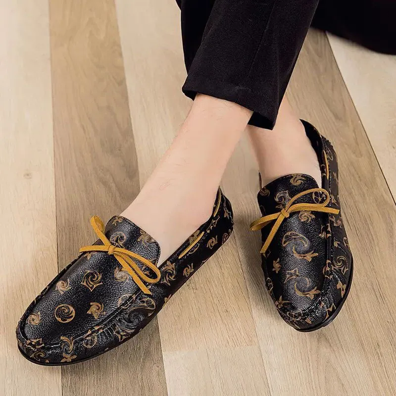 2021 New Men Shoes Shallow PU Leather Casual Loafer Round Toe Concise Lace Up Outdoors Classic Comfortable Spring Autumn Simplicity DP080