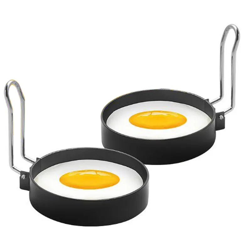 NonStick Frieds Eggs Tools Mold Fried Egg Pancakes Shaper met Handvat Ronde Pannenkoek Mallen Frituren Mold Keuken