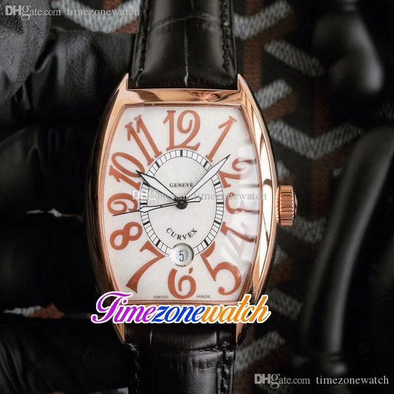 Ny Bästa Mens Watch Automatisk Rose Gold Väska Vit / Blå Ring 3d Nummermarkörer Brun / Svart / Vit Läder Klockor TimeZoneWatch E205C1