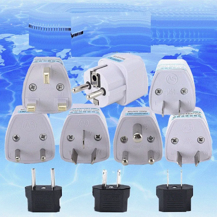 Adaptador Universal de Viagem AU US UE para o Reino Unido Adapter Converter 3 Plug Adapter Pin AC Conector de Energia pronto para navio