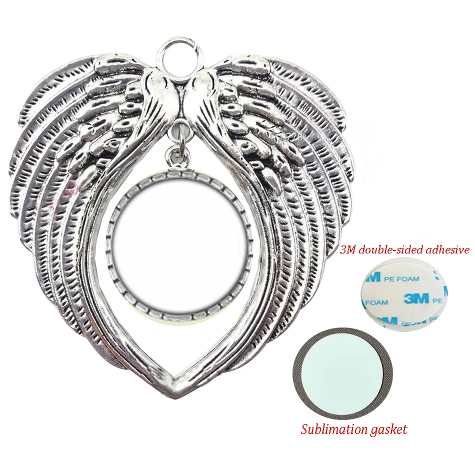 sublimation blanks angel wing ornament christmas decorations angel wings shape blank add your own image and background