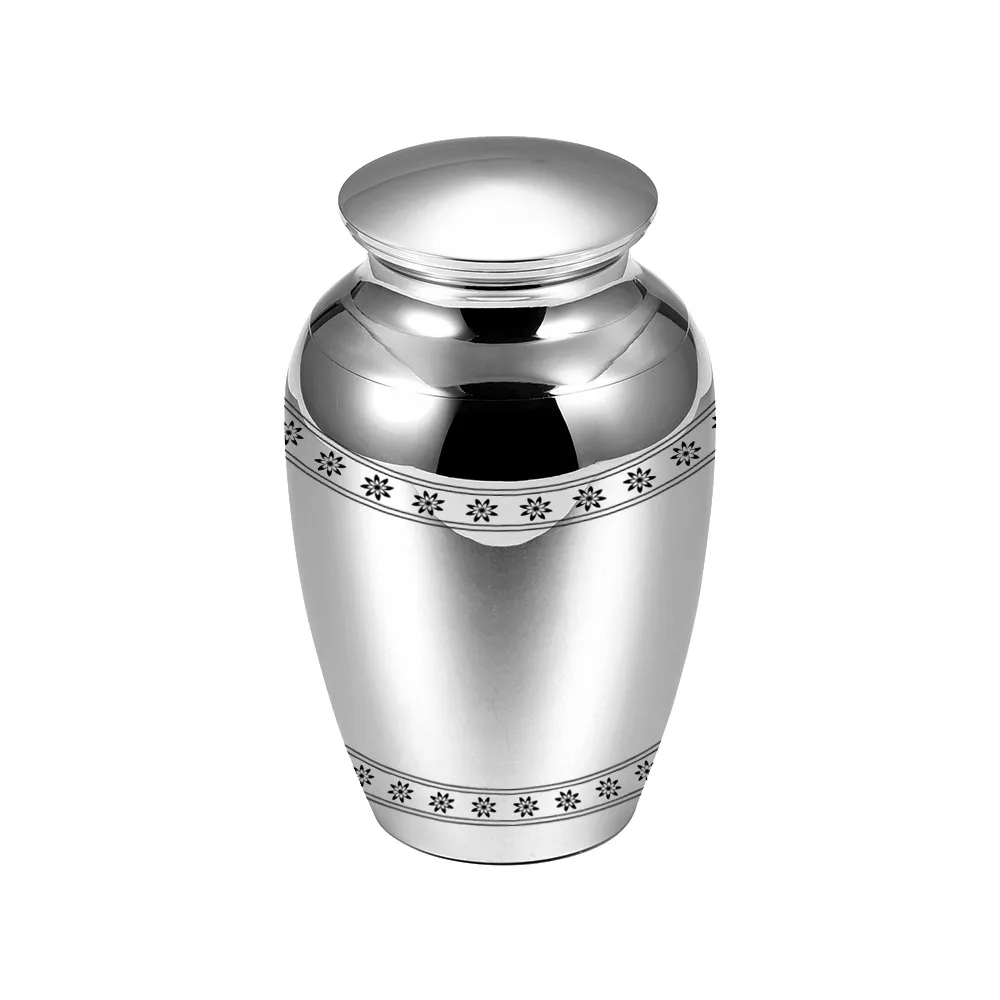 45x70mm Mini Crematie Hanger As Urn Sieraden Voor Huisdier/Menselijk Aluminium Bloemen Gedenkteken Urnen begrafenis Pot
