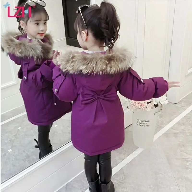 LZH 2020 겨울 패션 패션 패션 겉옷 여자 재킷 키즈에 대 한 겉옷 코트 두꺼운 따뜻한 코트 어린이 옷 재킷 4-12 년 LJ20117