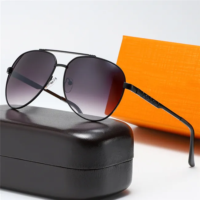 Top quality sunglasses Fashion designer Glass Lens 62MM Metal Frame UV400 sunglass Mens Womens sun glasses with box And case