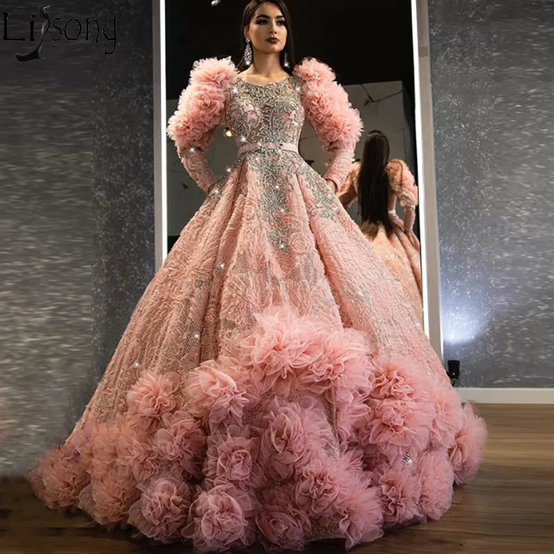 Shop Pink Engagement Dress for AED 6 000 by Baravia Fashion | Women Evening  Dresses on Anir.com