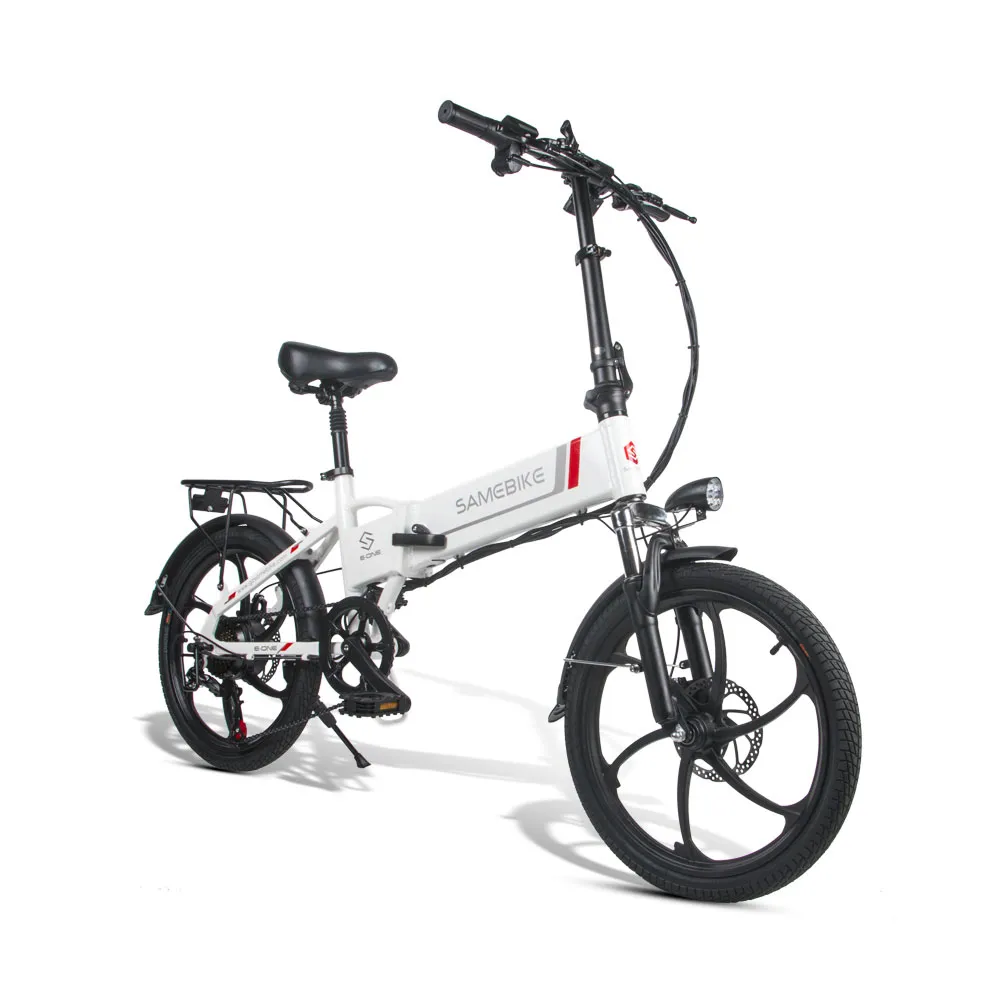 Bicicleta eléctrica para adultos, bicicleta eléctrica plegable de 14  pulgadas, 350 W, 36 V, 6 AH, batería con amortiguador de golpes, bicicleta