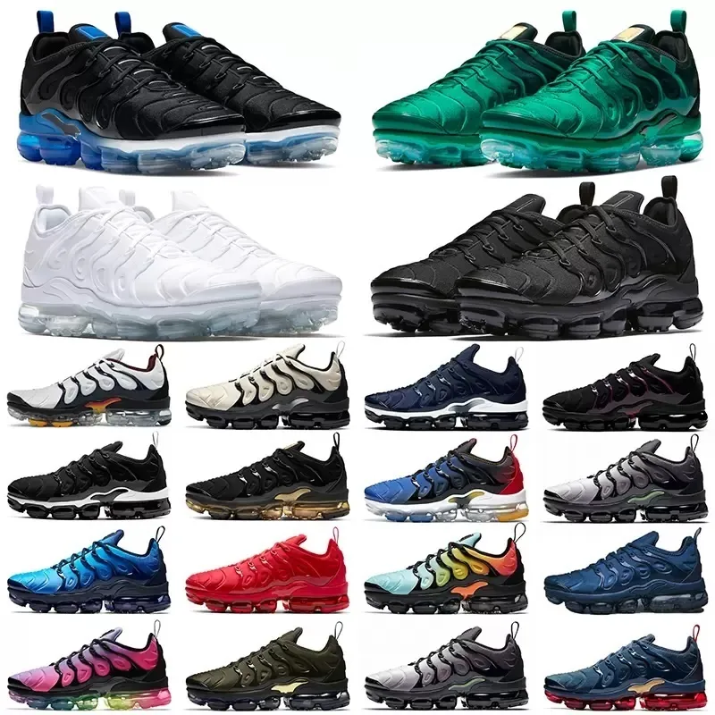 Tênis de corrida masculino 2022 Tn Cushion Atlanta Black Royal Tns Plus Bubblegum Yolk Magenta Laser Crimson Knicks Obsidian Women Tênis Trainers 36-46