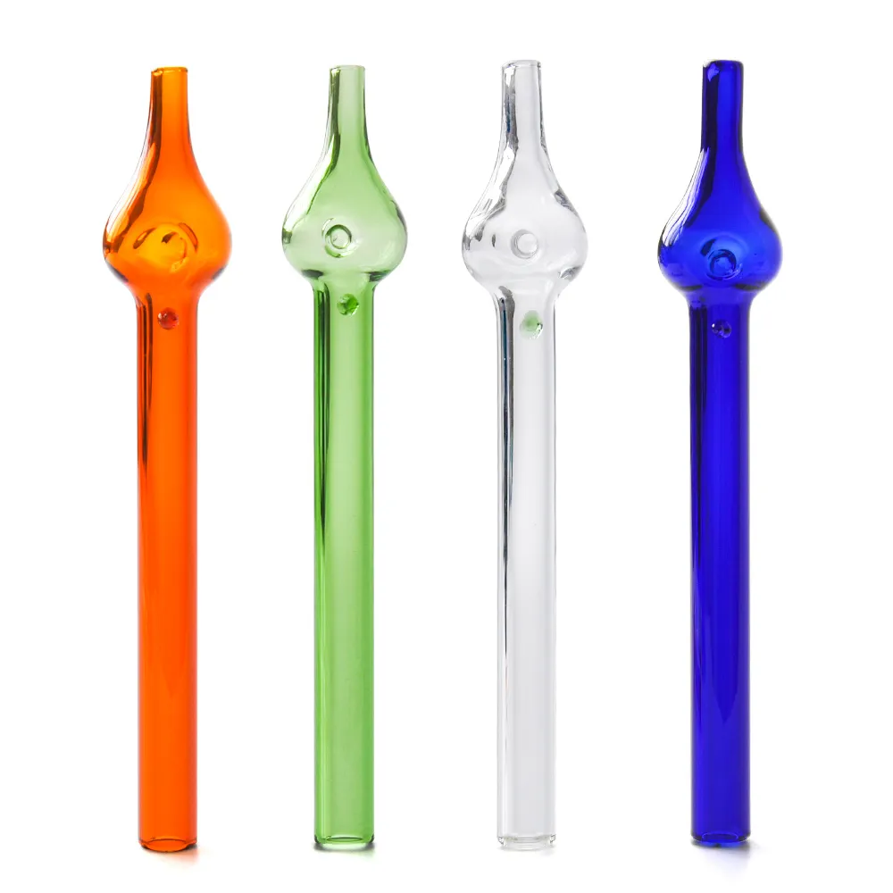 Colorful Mini Nectar Collector 6 Glass Dab Straw Straight Tube For