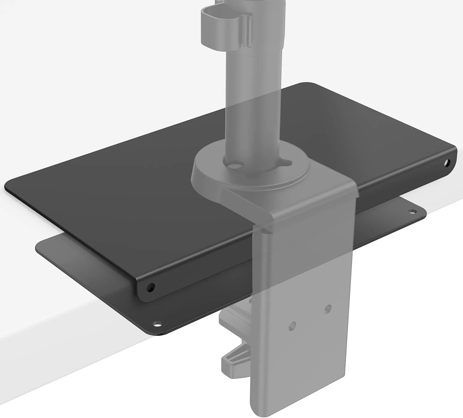 Stahlverstärkungshalterung für dünne, Glas- und andere zerbrechliche Tischplatten, kompatibel mit den meisten Monitorhalterungsständern mit C-Klammer-Installation (CGRP-B),