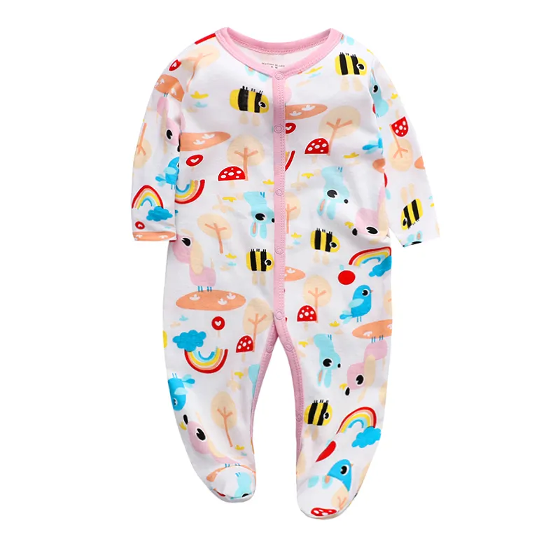 Newborn Baby Boys Girls Sleepers Pajamas Babies Jumpsuits 2 PCS/lot Infant  Long Sleeve 0 3 6 9 12 Months Clothes - AliExpress