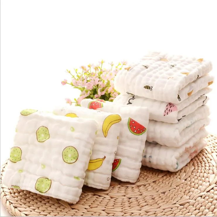 Mousseline Bébé Serviettes Nouveau-né Gaze Infirmière Turban Bébé 6 Couche Coton Mouchoir Infant Doux Serviette De Bain Wrap Gant De Toilette Serviettes LSK1930