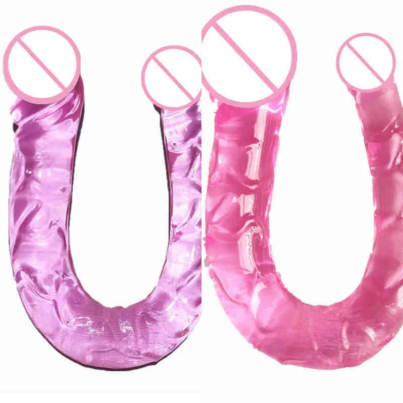NXY Dildos Female Soft Gelatin False Penis, Double Long ...