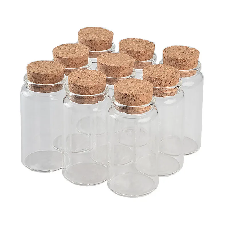 47x90x33mm 100ml Garrafas de vidro minúsculos com vazia da cortiça Jars Vial para 24pcs Decoração Artware Craftwork