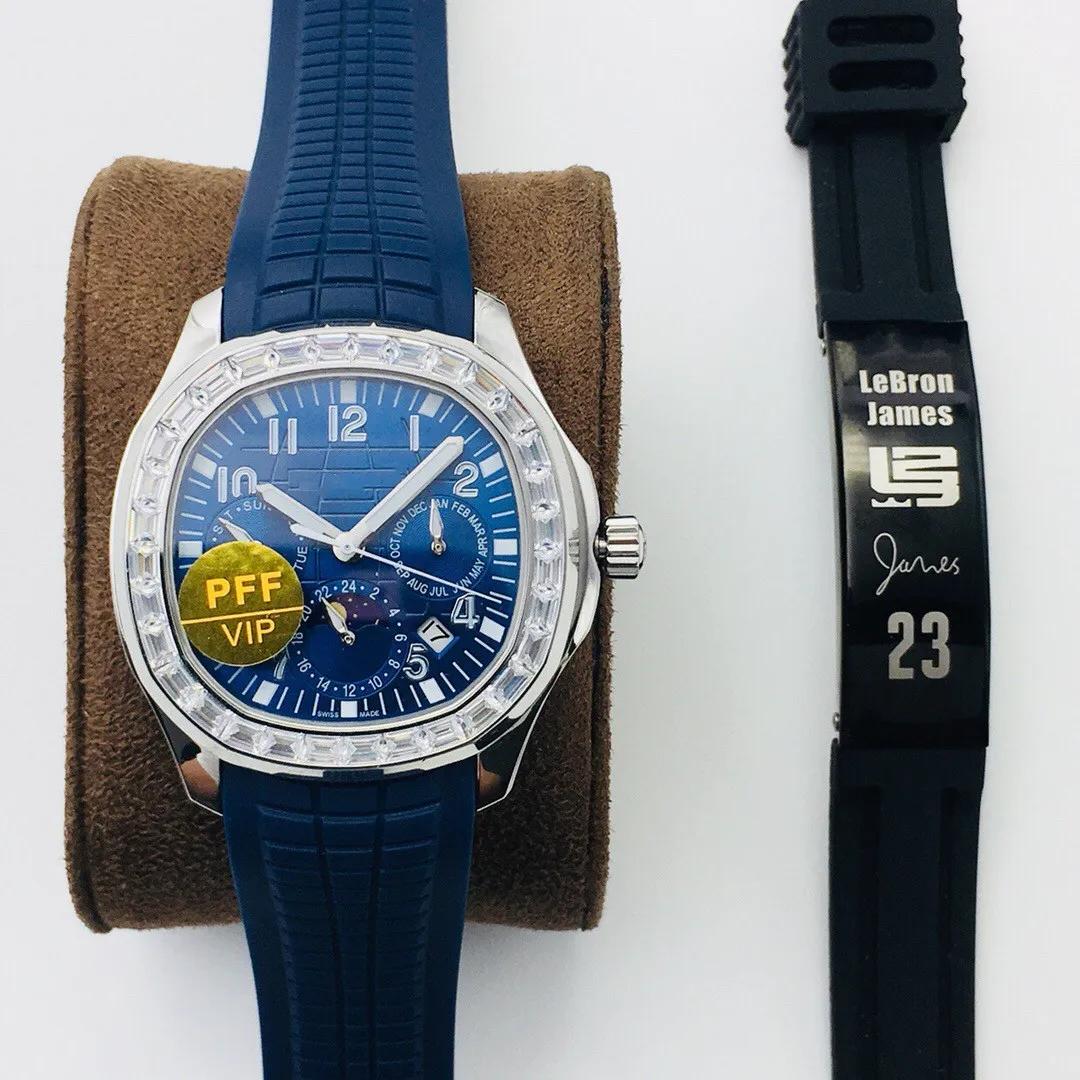 PFF męska zegarek Średnica 40mm Grubość 12 mm Cal.324 Zintegrowany Mechaniczny Tydzień Tydzień Wyświetlacz Funkcja Octagonal Case Sapphire